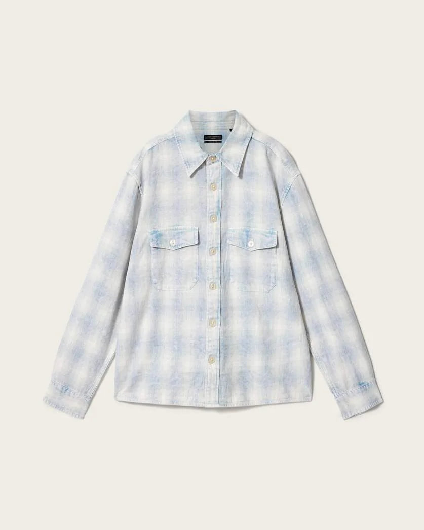 SANTOS LONG SLEEVE CHECKED SHIRT - 1