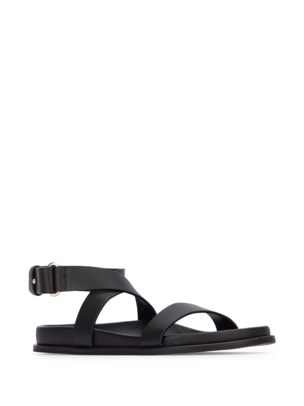 crossover-strap leather sandals - 2