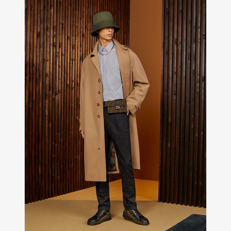 Beige wool trench coat 4