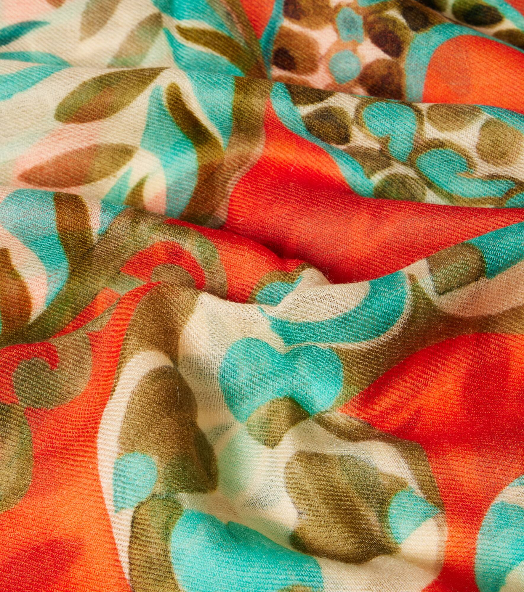 Tosca printed wool and cashmere scarf - 4