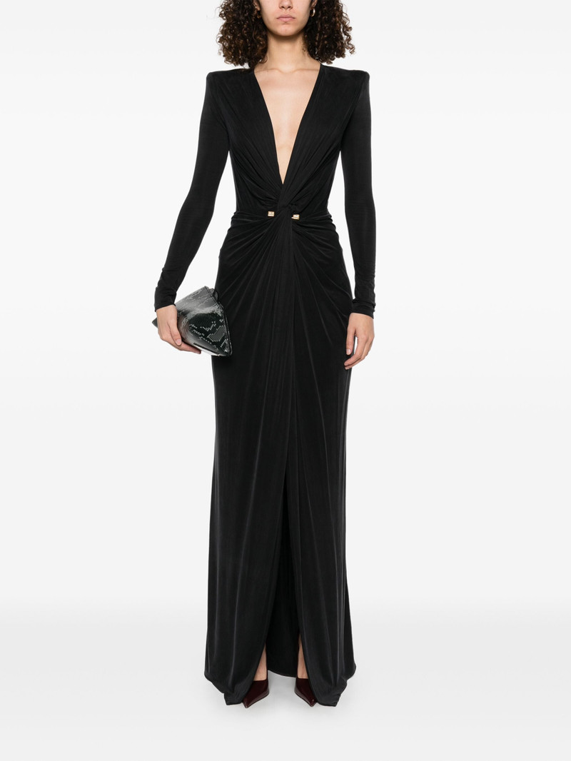 Elisabetta Franchi Piercing-detail Jersey Gown 4