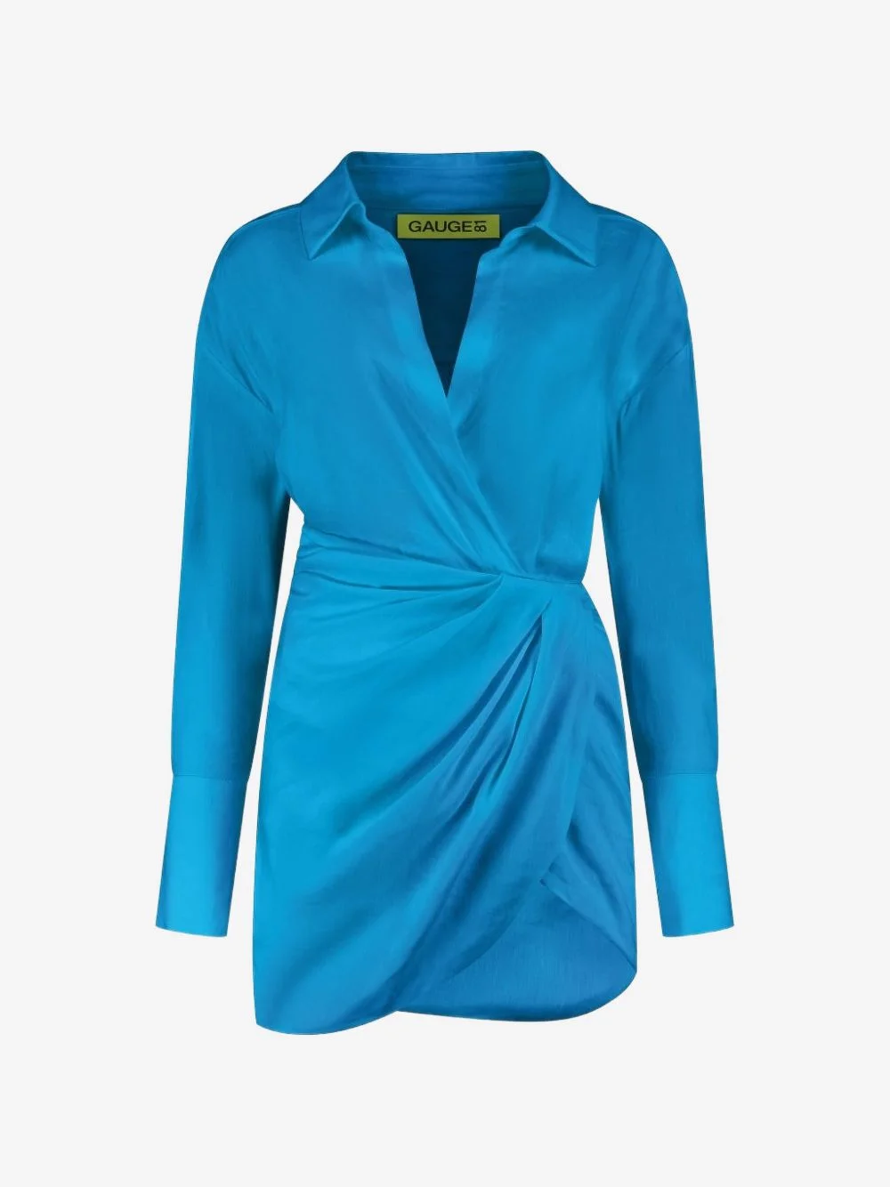 wrap-style tulip-skirt dress - 1