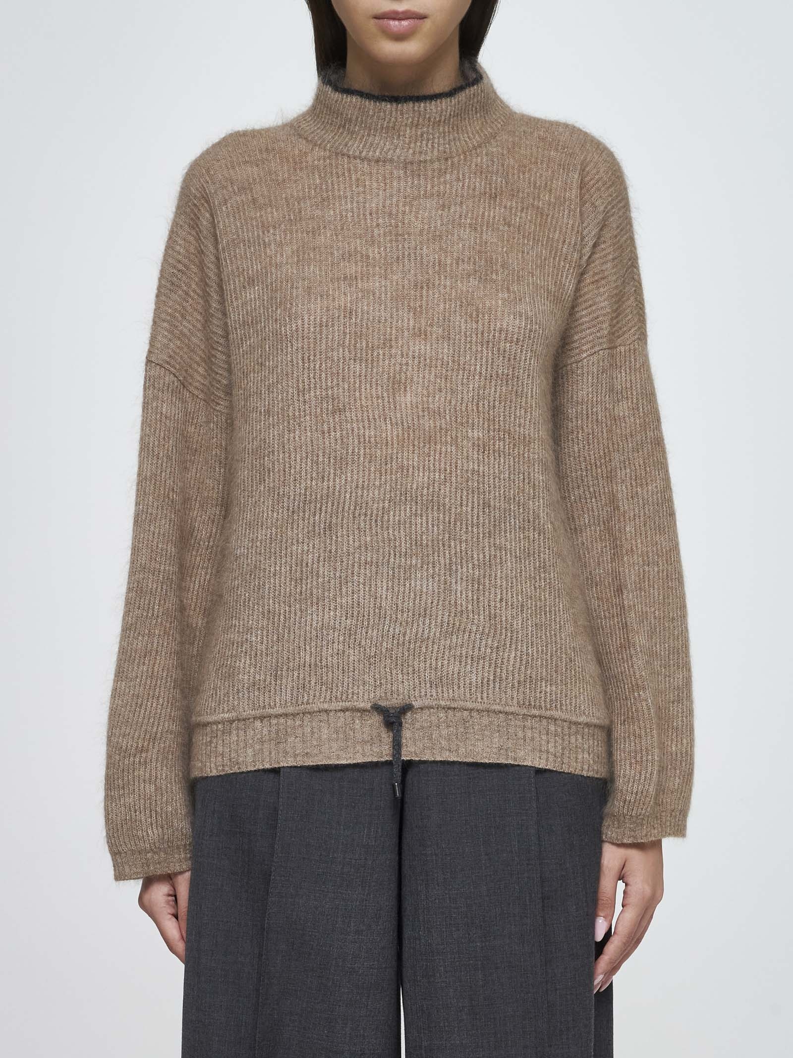 Mohair and wool-blend mock sweater - 2