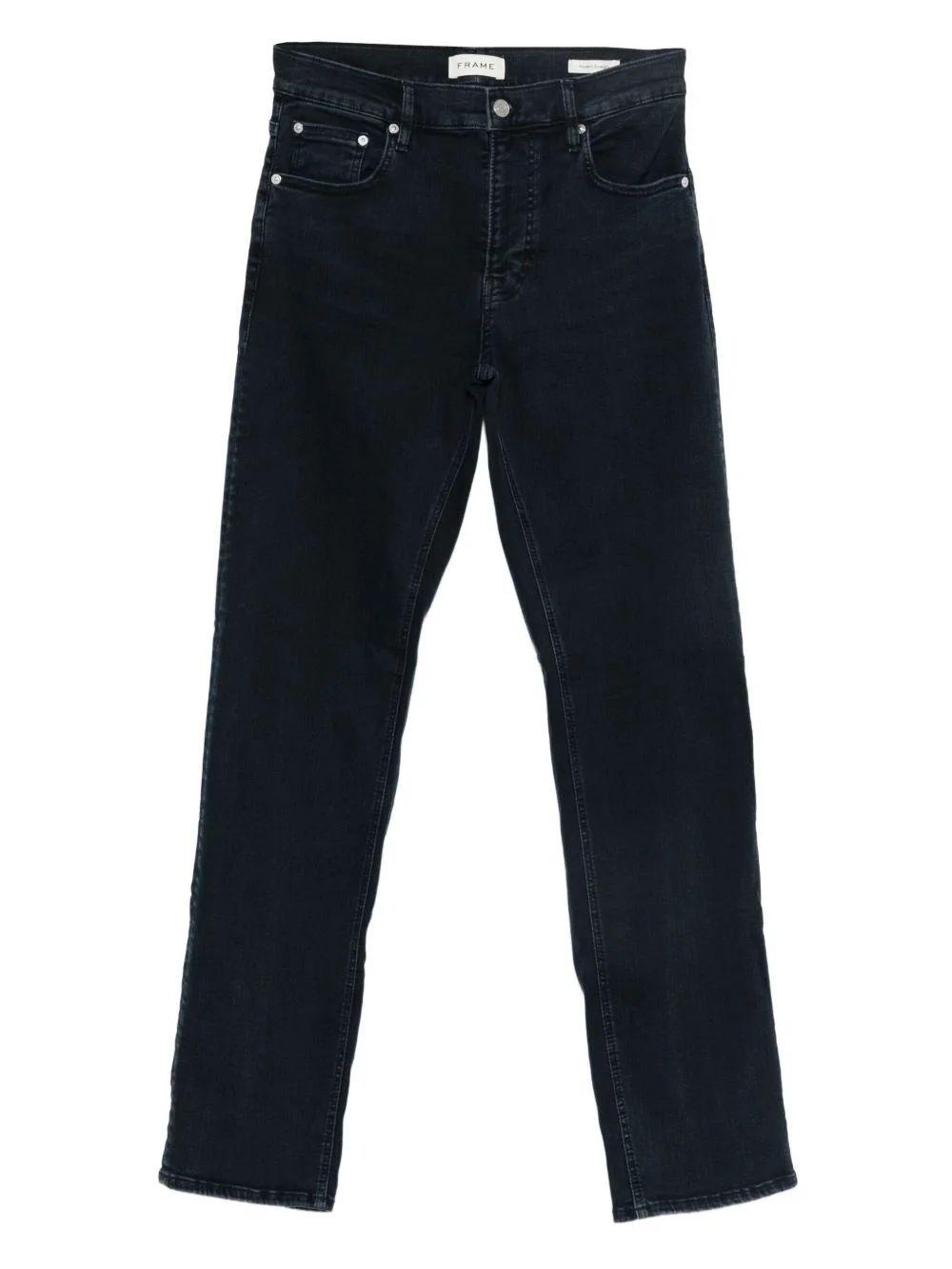 buttoned straight-leg jeans - 1