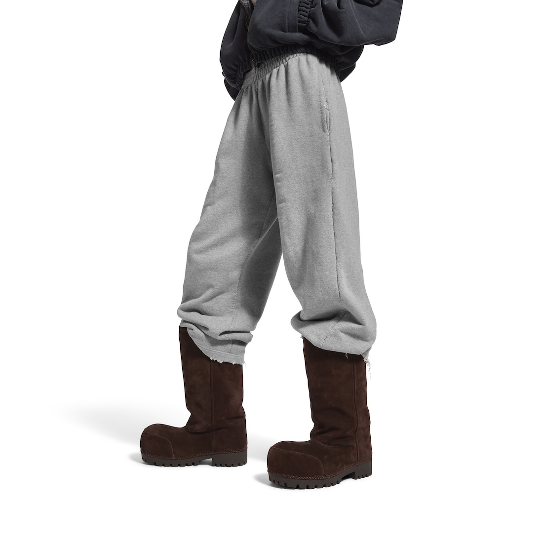 Men's Baggy Pants in Dark Heather Grey - 5