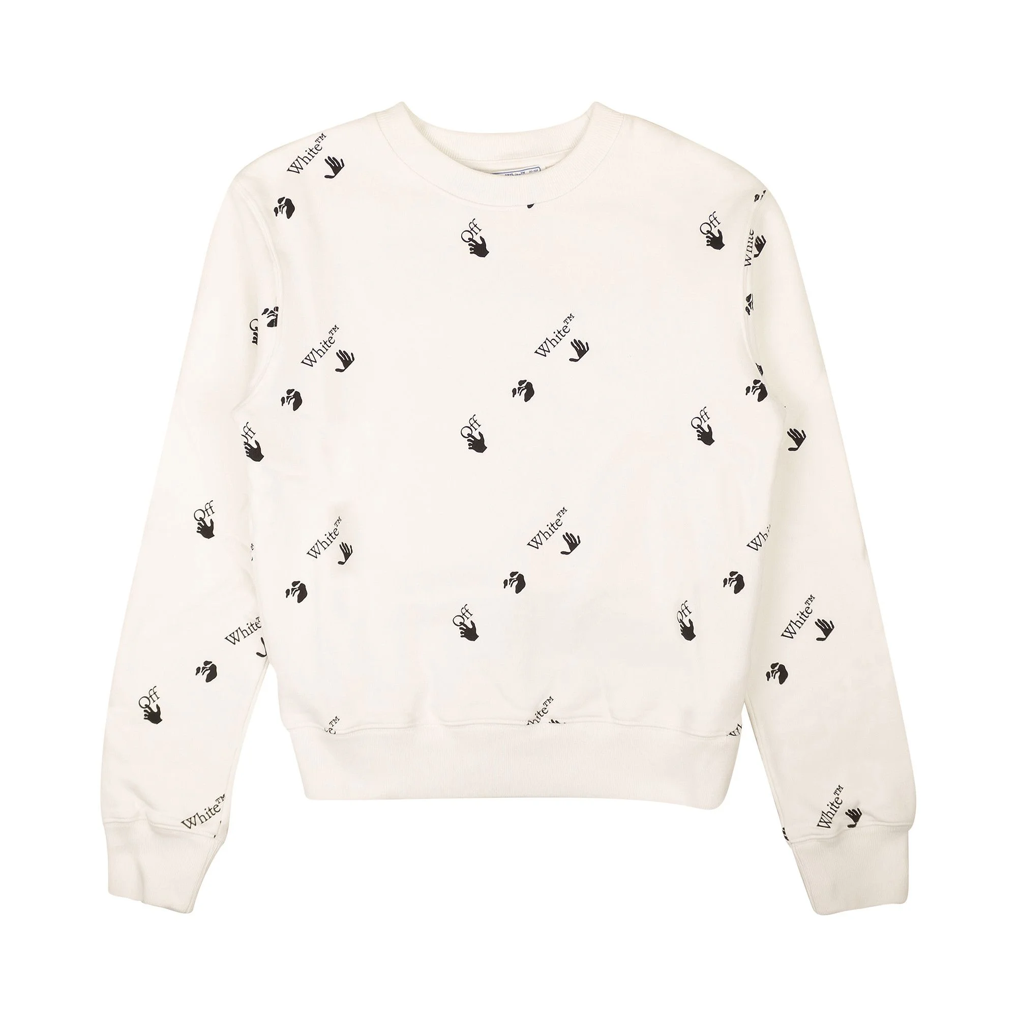 Off-White Slim Allover Crewneck 'White' - 1