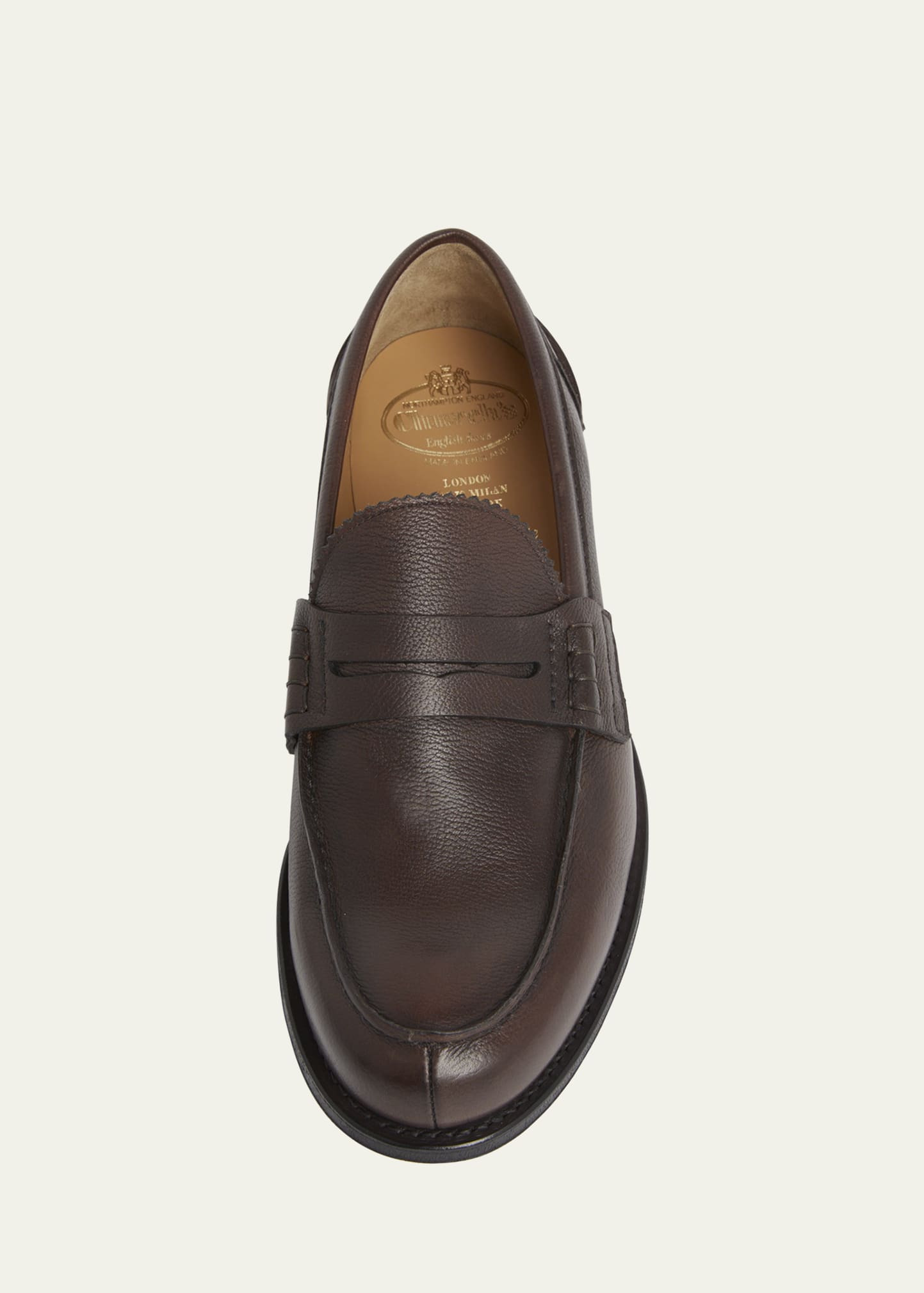 Men's Pembrey 2.0 Grained Leather Penny Loafers - 3