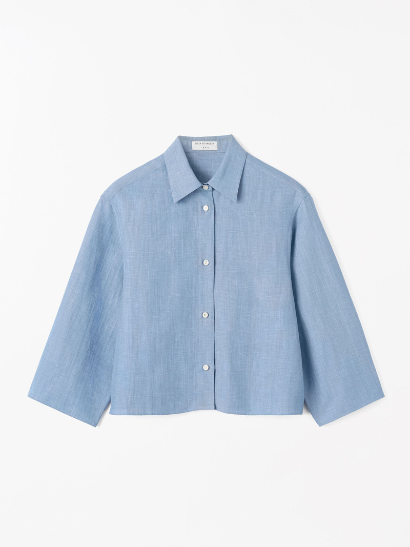 Corins Cropped Linen Shirt 1