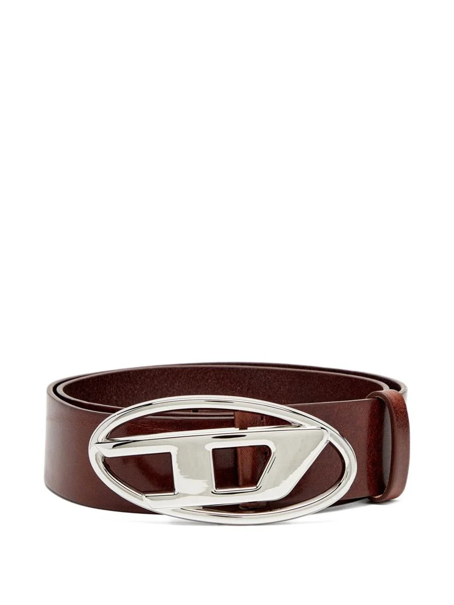Diesel Calf Leather Belt With Logo Buckle - 1