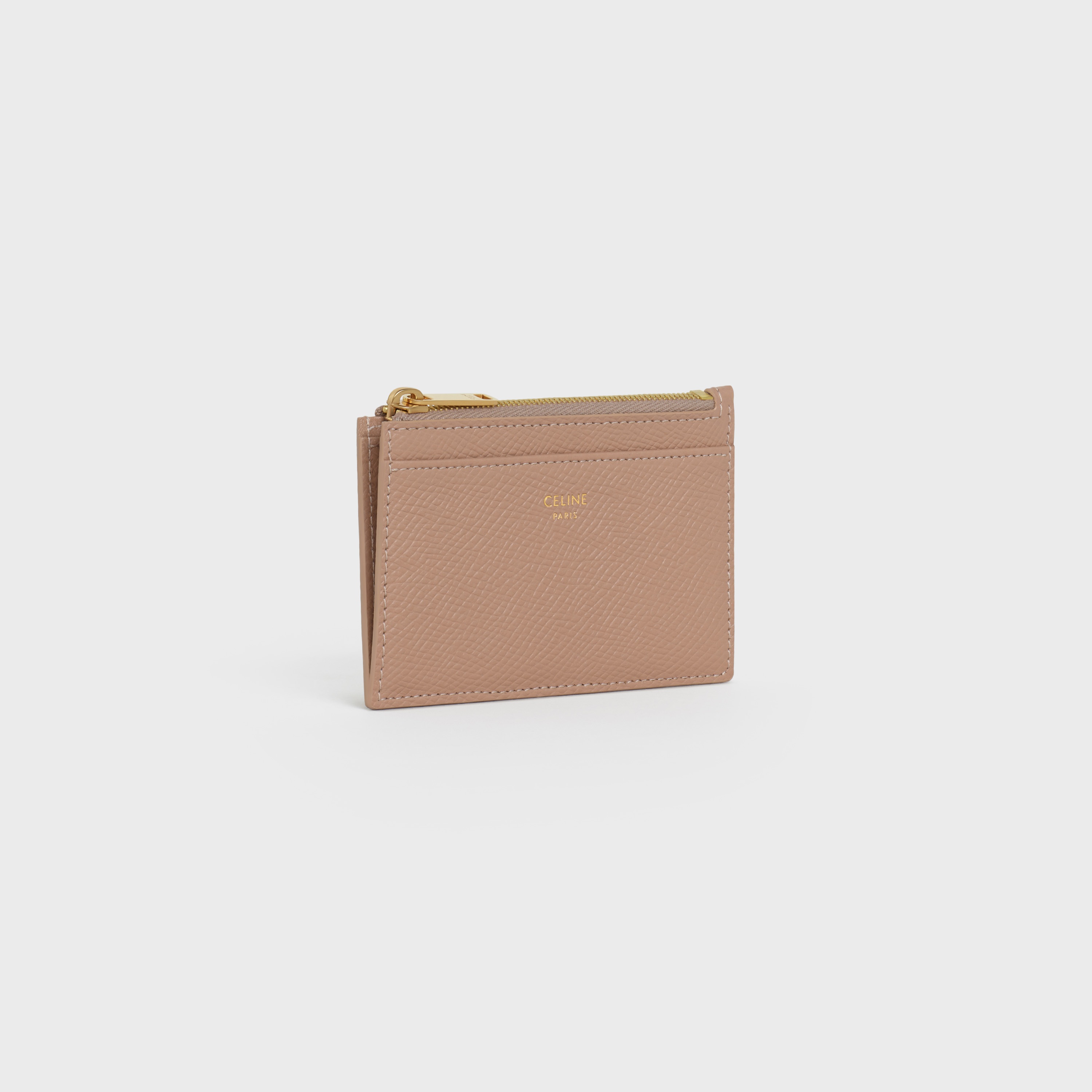 ZIPPED CARD HOLDER  IN  GRAINED CALFSKIN - 2