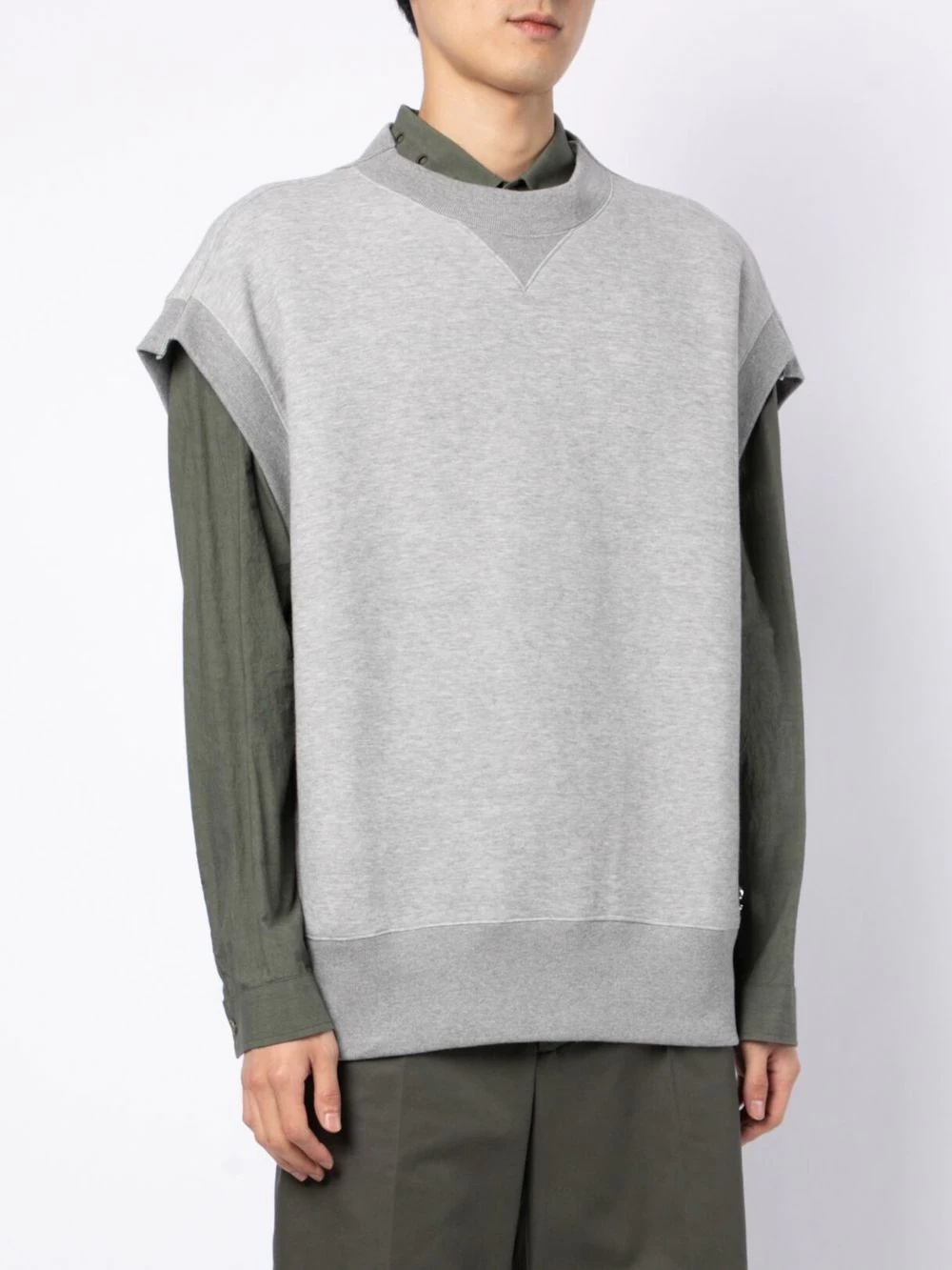 sleeveless crew-neck jumper - 3