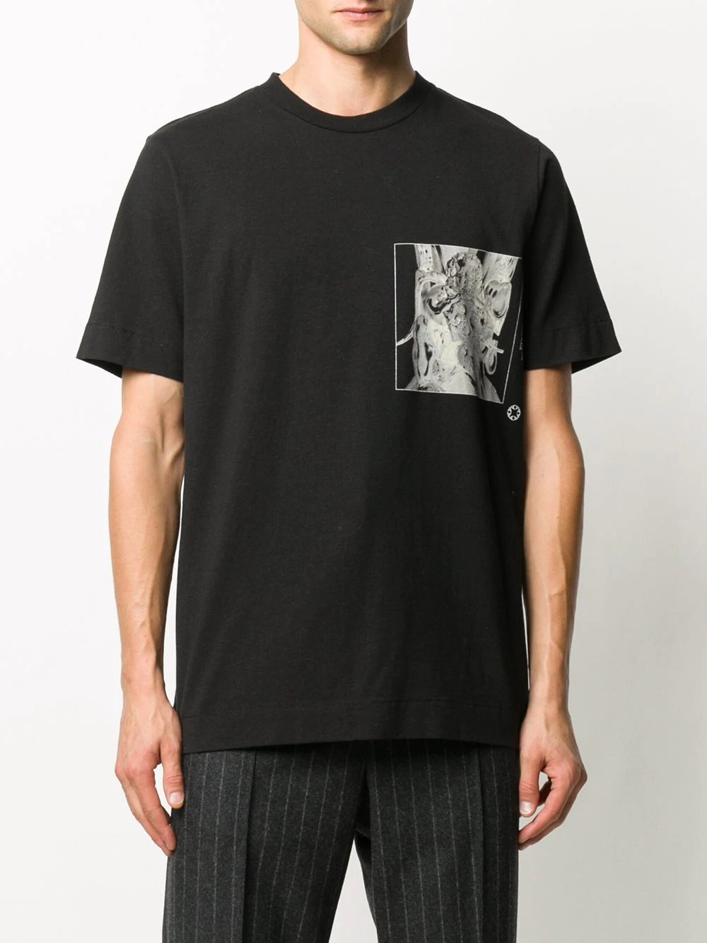 Grid graphic print T-shirt - 4