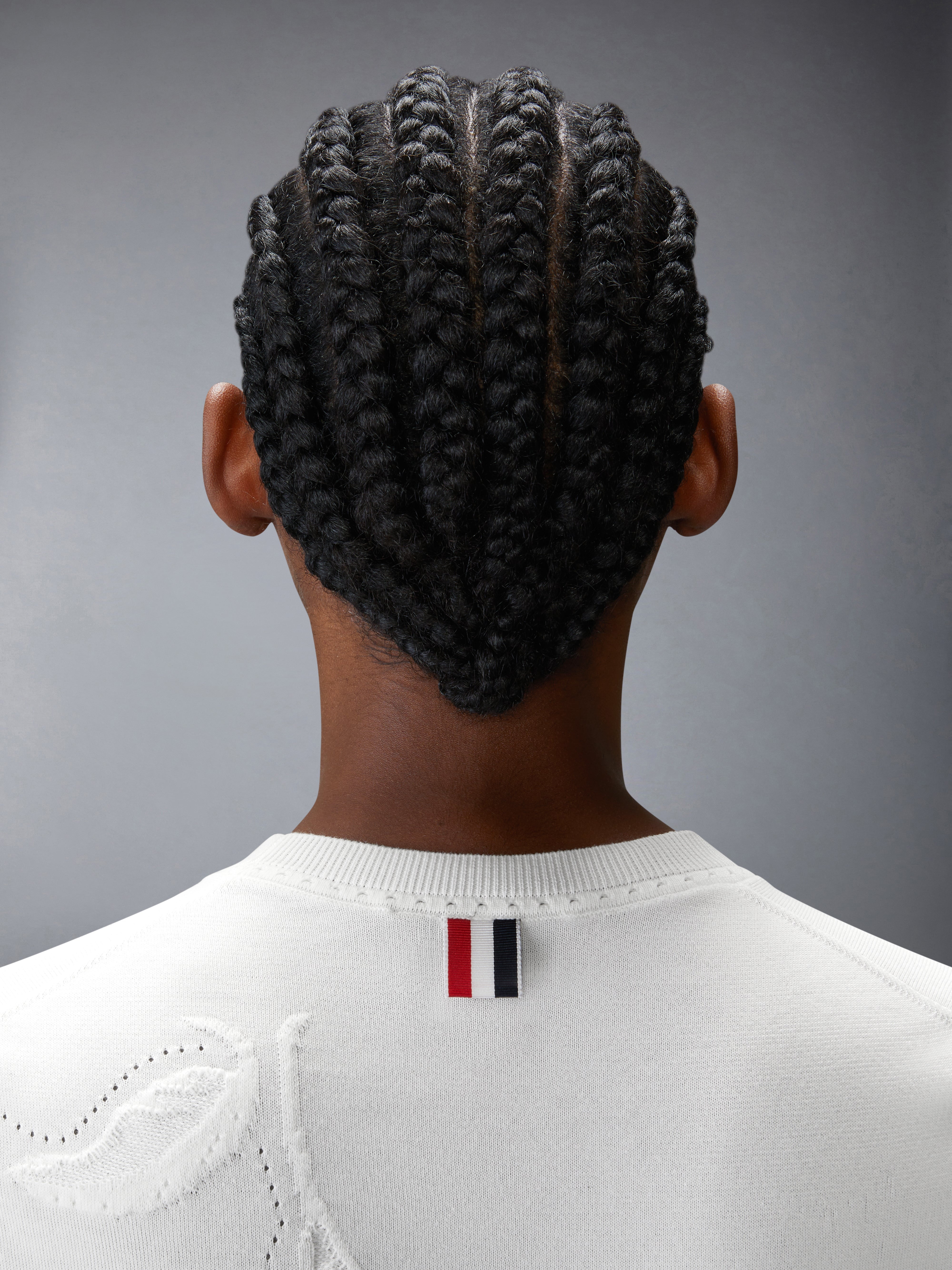 FEATHER INTARSIA POINTELLE 4-BAR TEE - 6