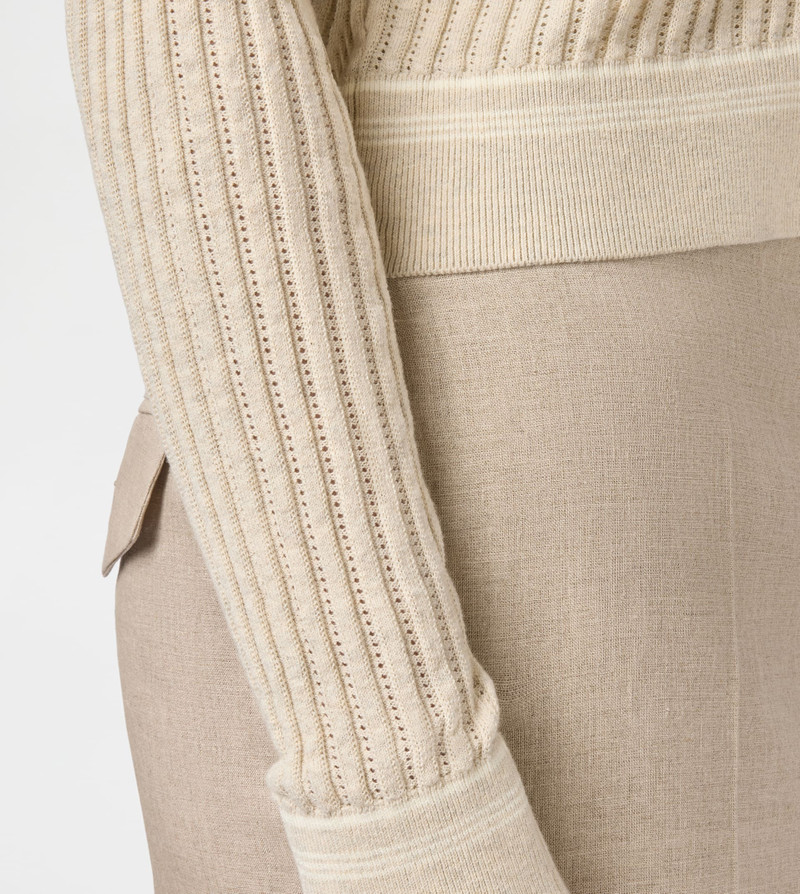 CARDIGAN IN COTTON - BEIGE 5