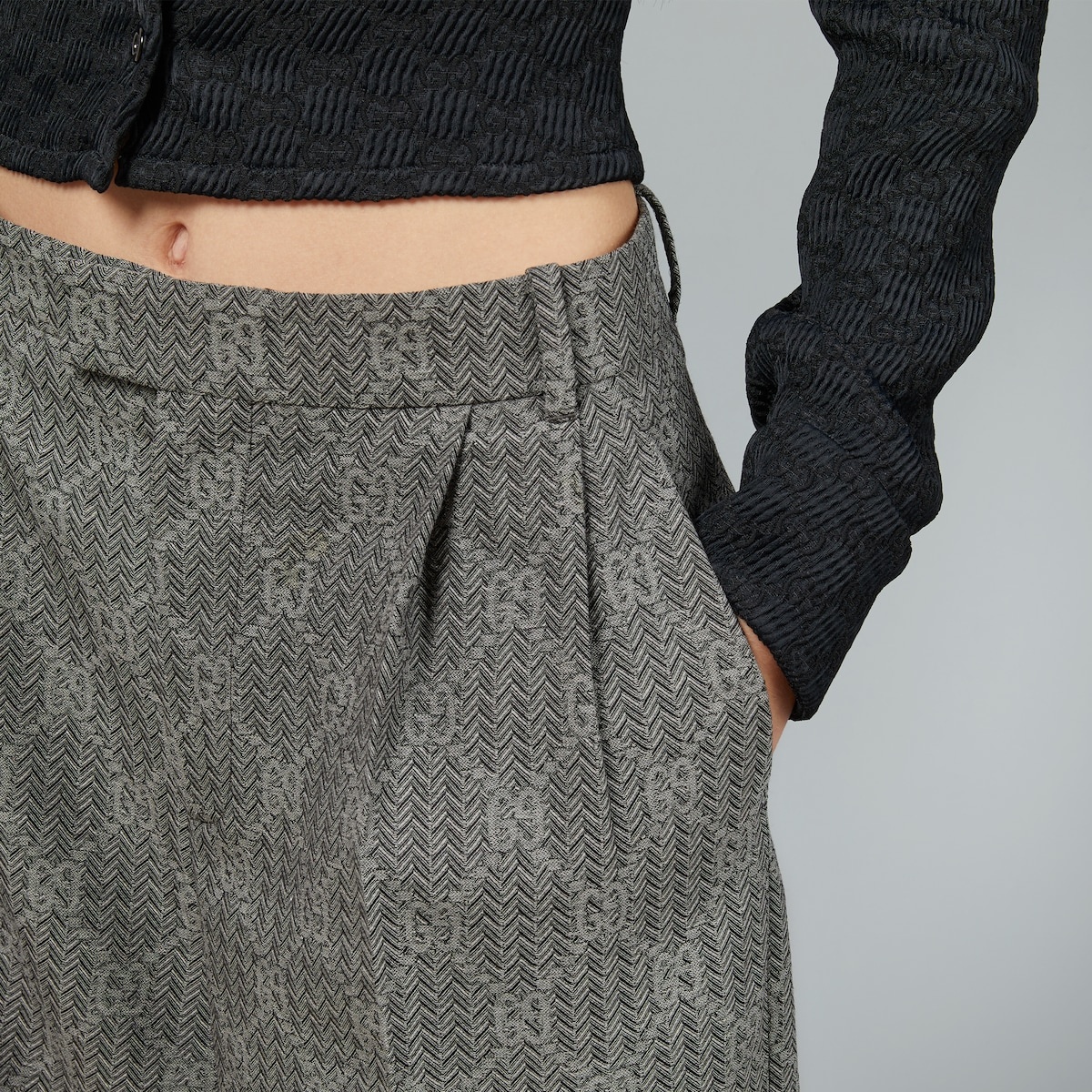 GG chevron wool pant - 3