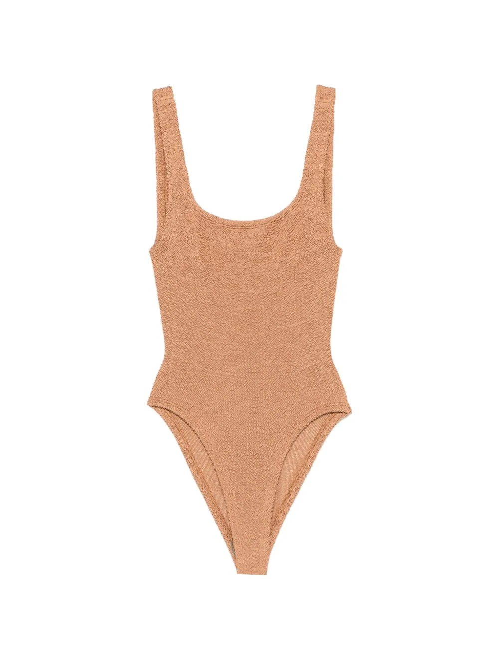 square-neck crinkle swimsuit - 1