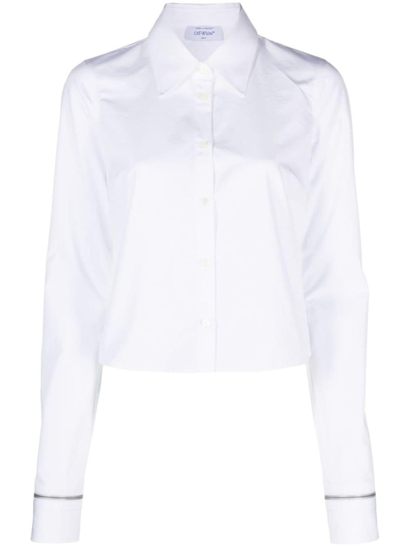pointed-collar button-up shirt 1