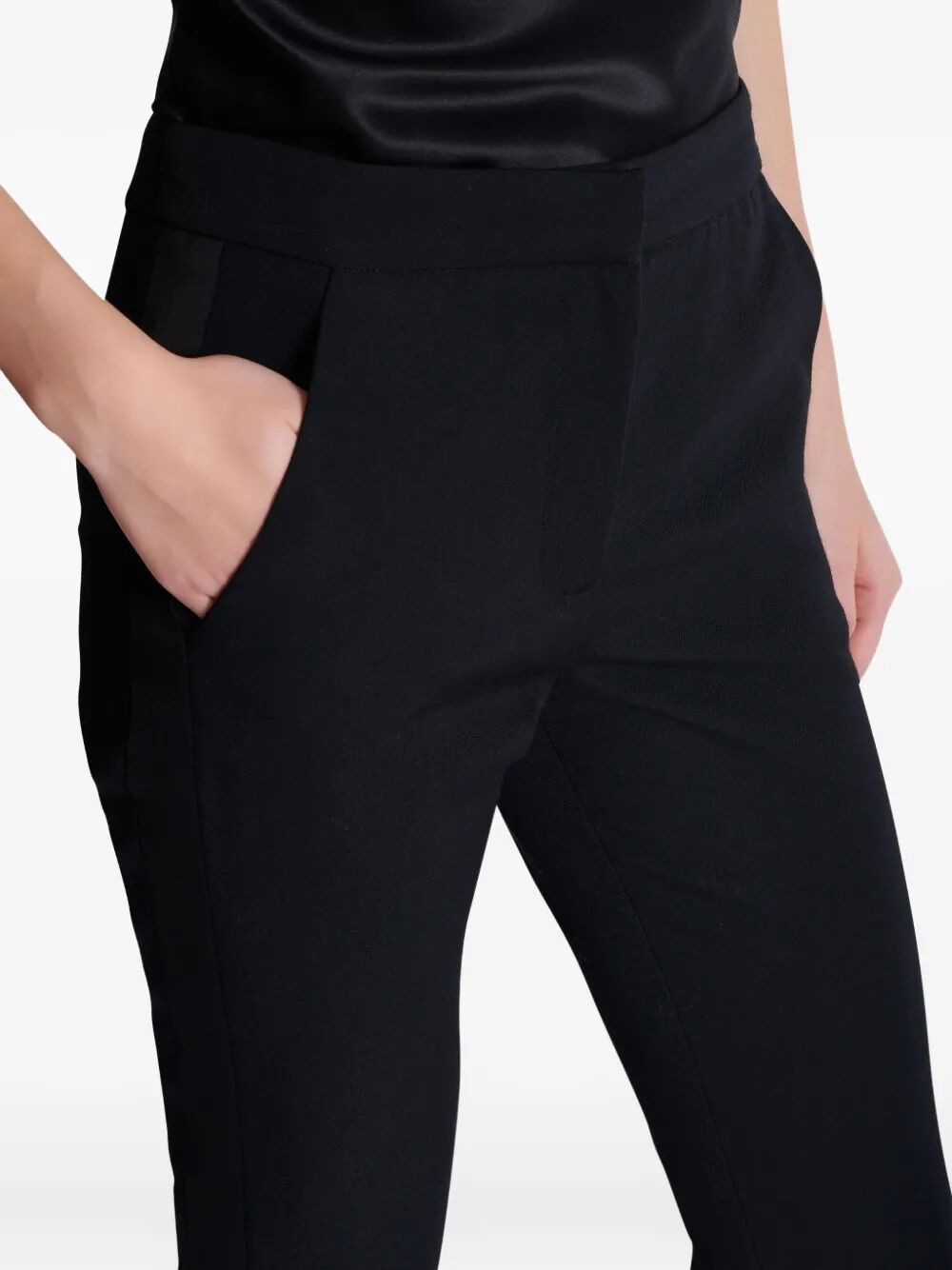 Balmain Women Zipped Satin Slim Pants - 5