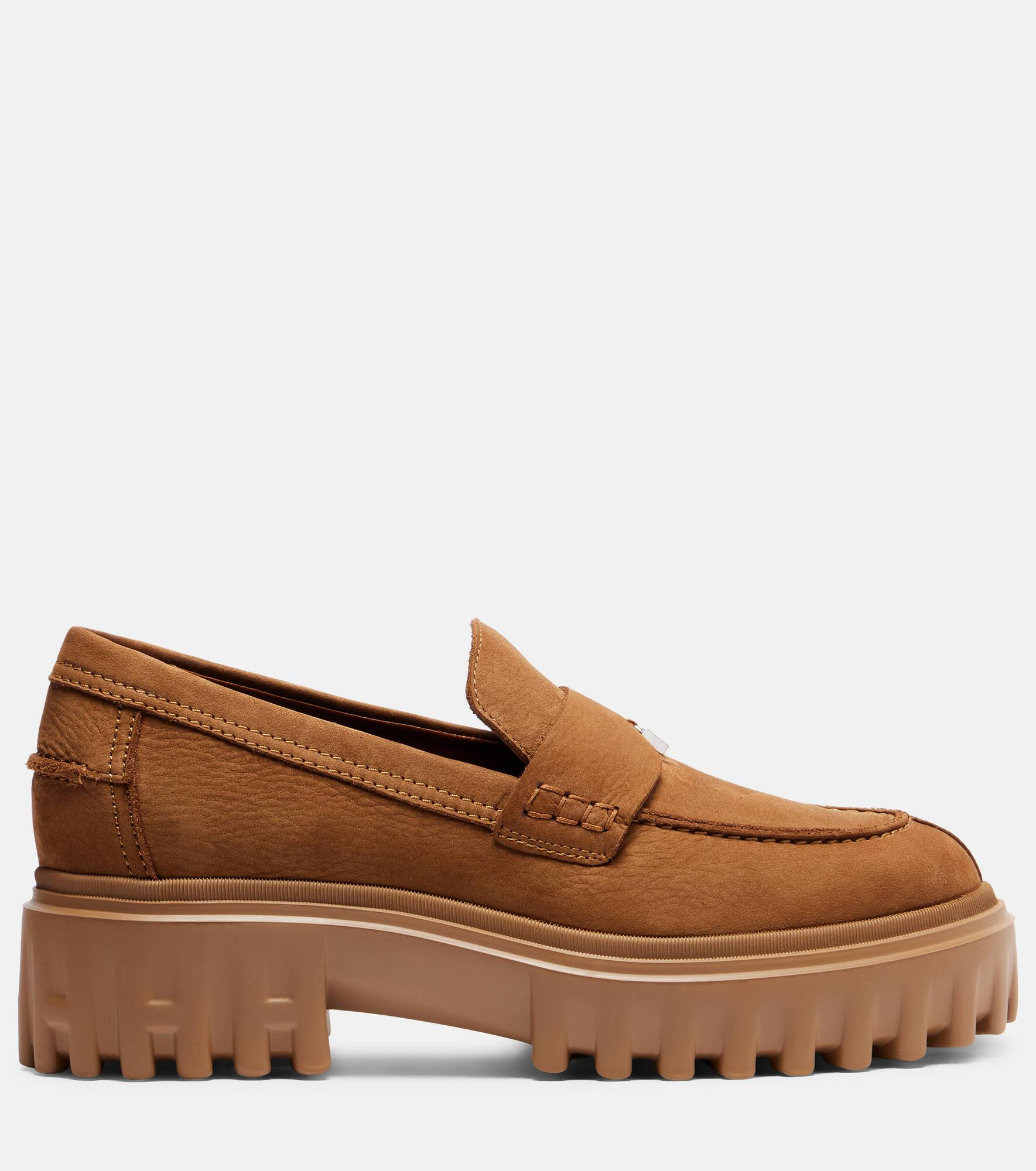H700 leather platform loafers - 4