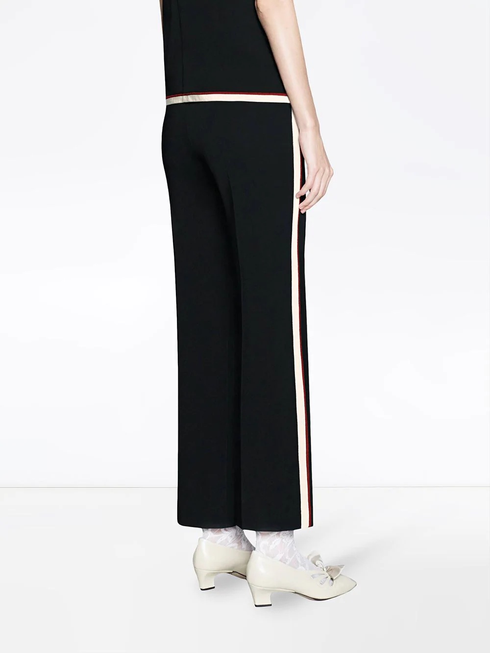 Viscose bootcut trousers - 4