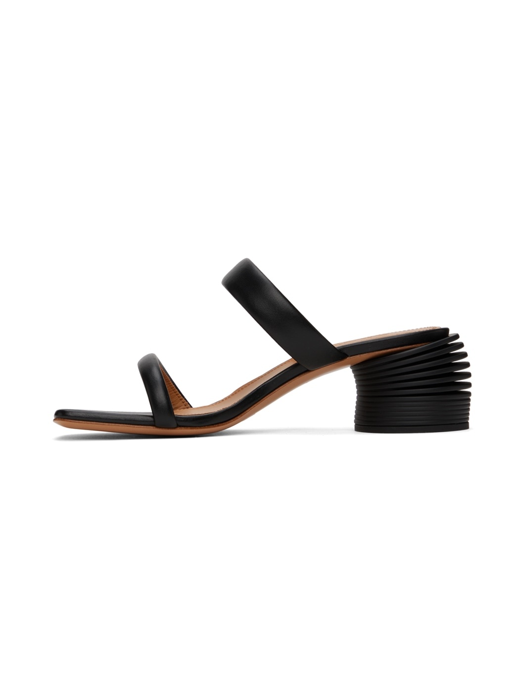 Black Spring Heeled Sandals - 3