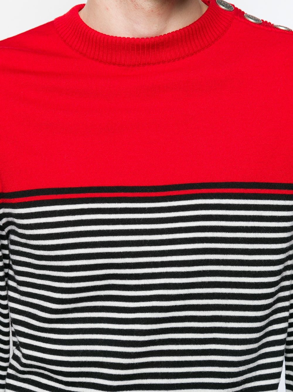 striped crew neck sweater - 5