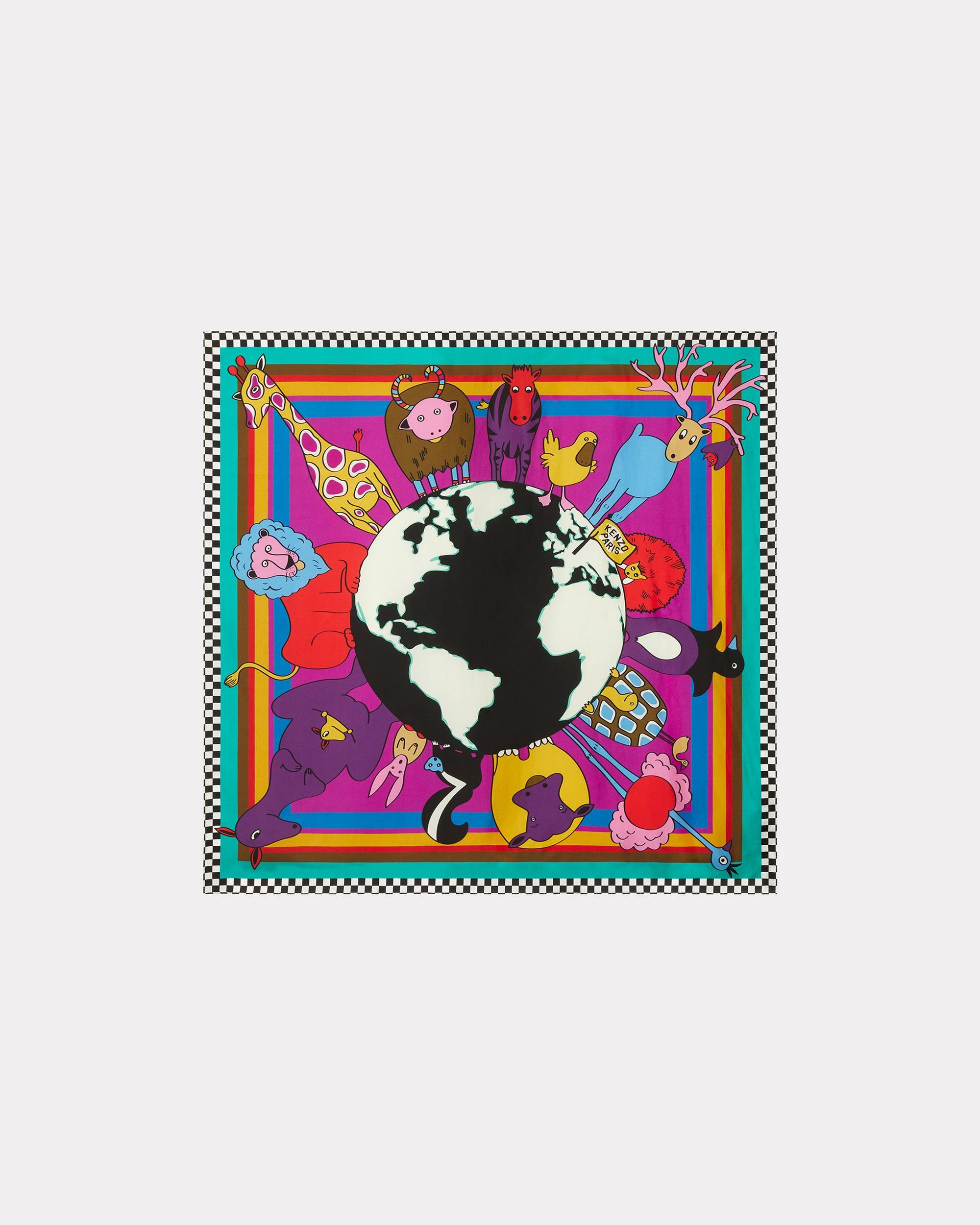 'KENZO Stamp' silk square - 1