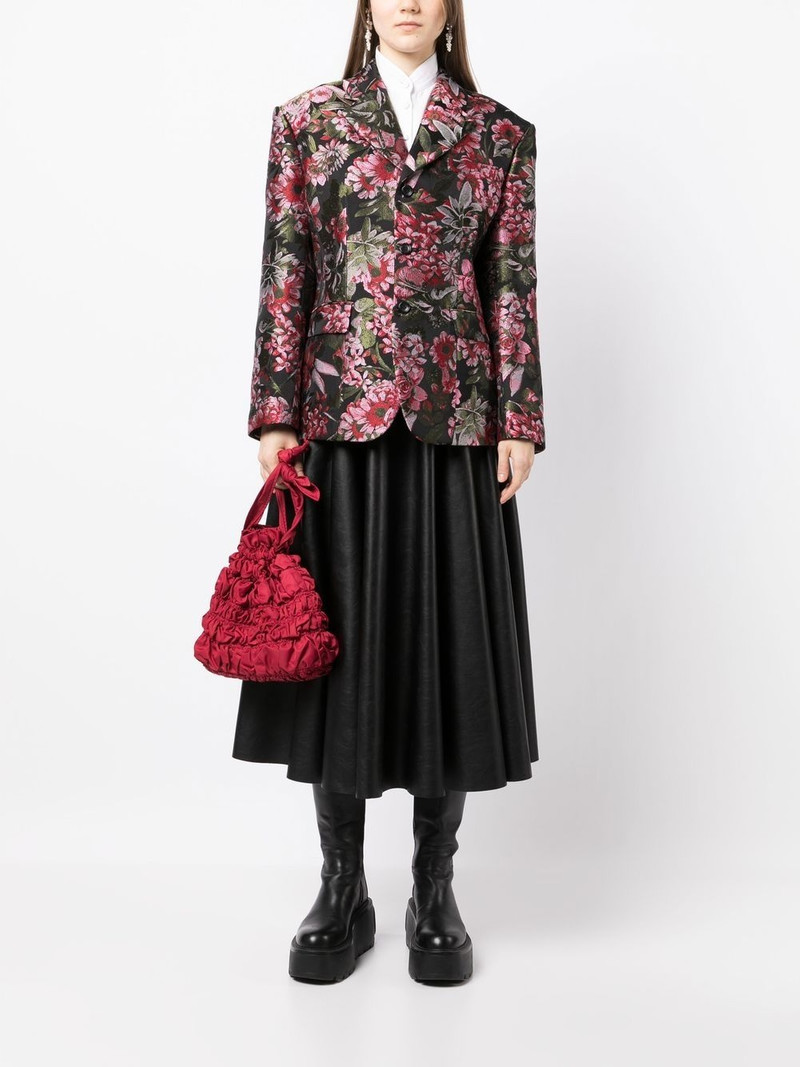 Comme Des Garçons single-breasted floral-print blazer outlook