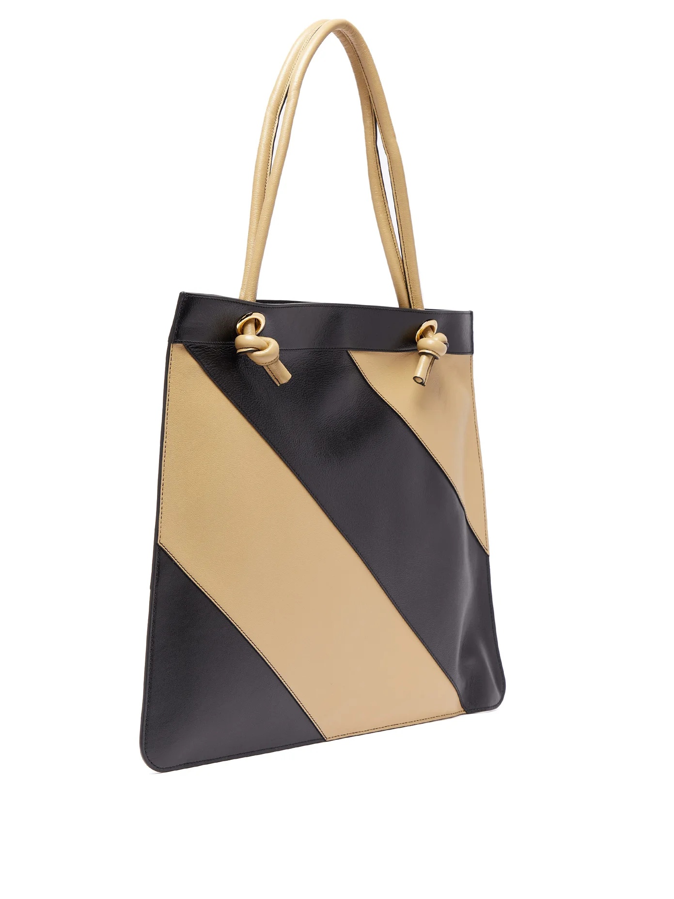 Zumi striped leather tote bag - 4