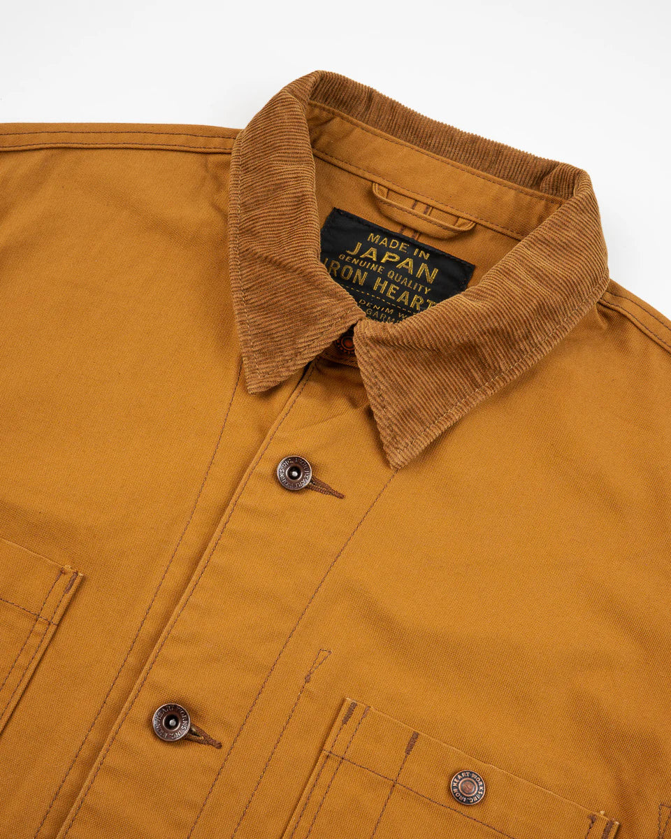IHJ-148 10oz Kurashikizome Organic Cotton Duck Chore Jacket - Brown - 2