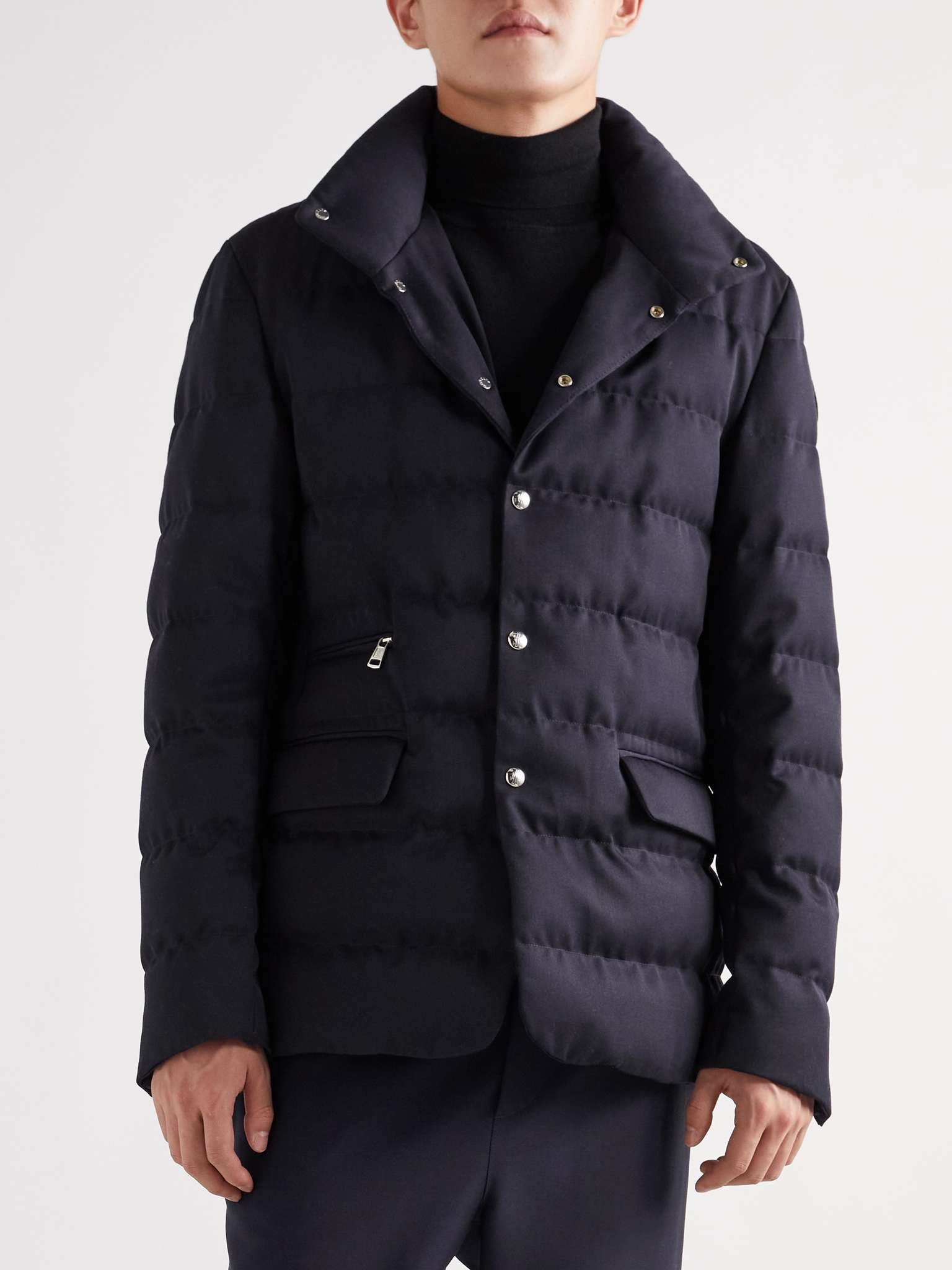 Bess Convertible Nylon-Trimmed Quilted Wool Down Jacket - 6