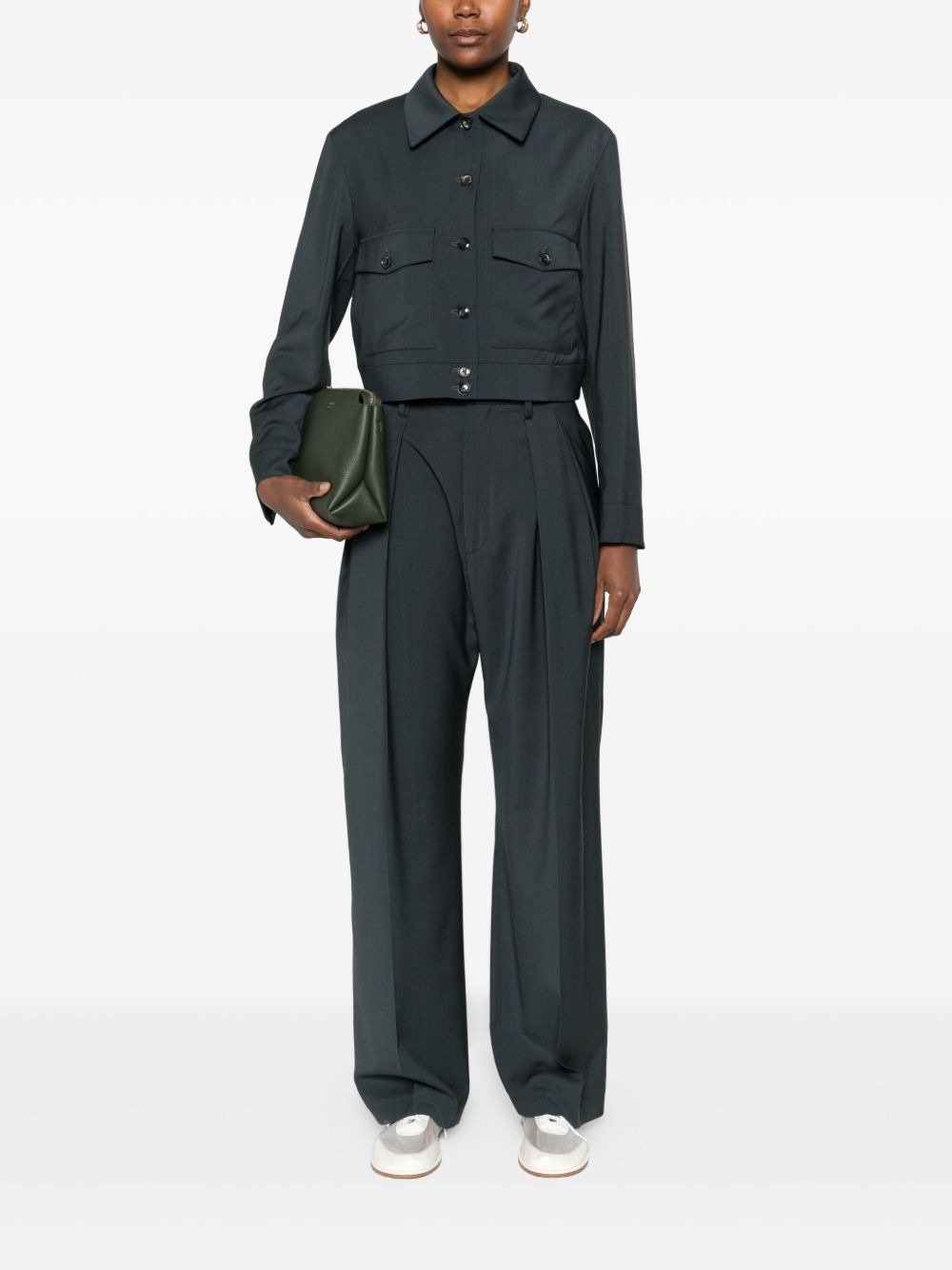pleated-front trousers - 2