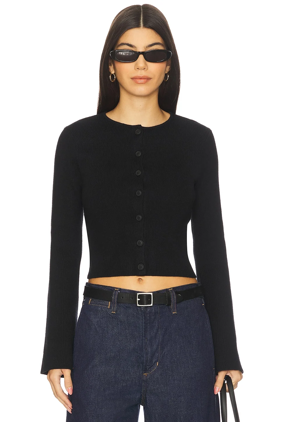 Bell Sleeve Knit Cardigan - 1