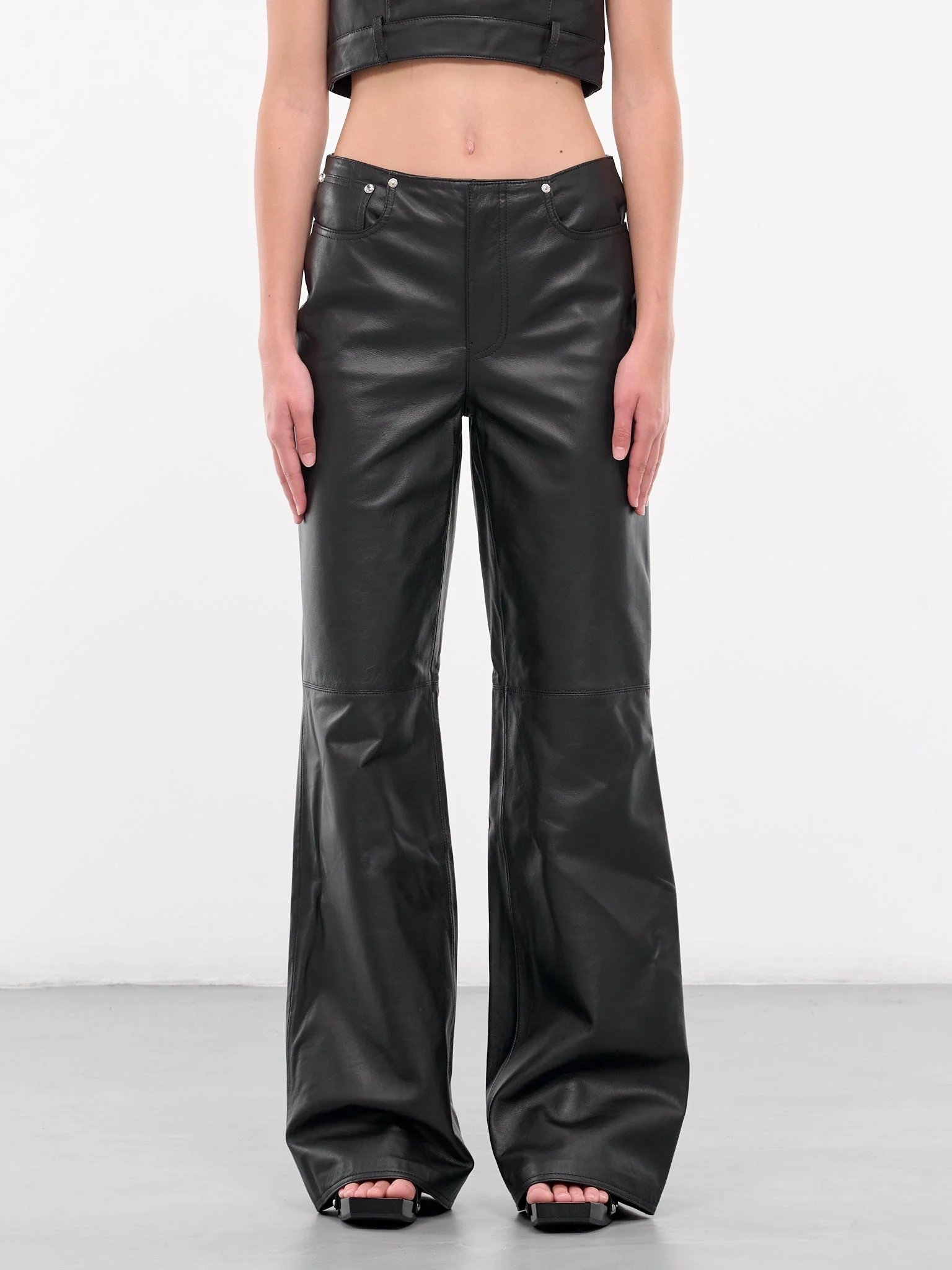 Faux Leather Trousers - 1