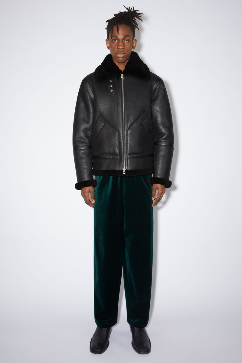 Acne Studios Shearling aviator jacket - Black outlook