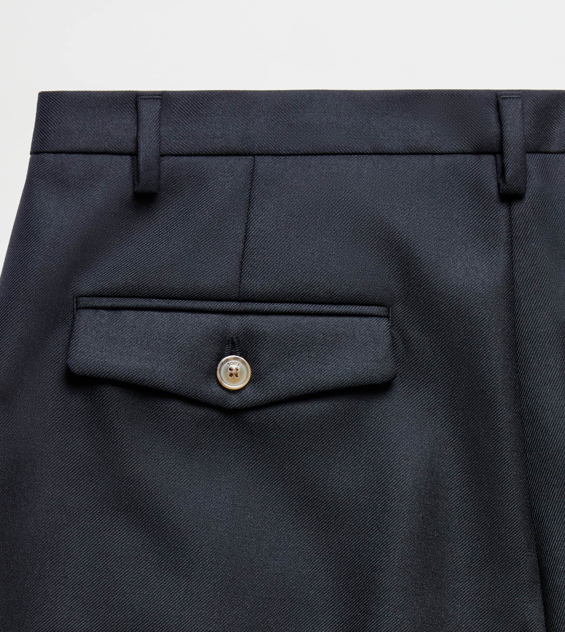 WOOL TROUSERS - BLACK - 6