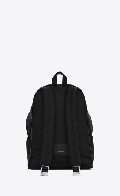 SAINT LAURENT city backpack in shiny textured canvas outlook