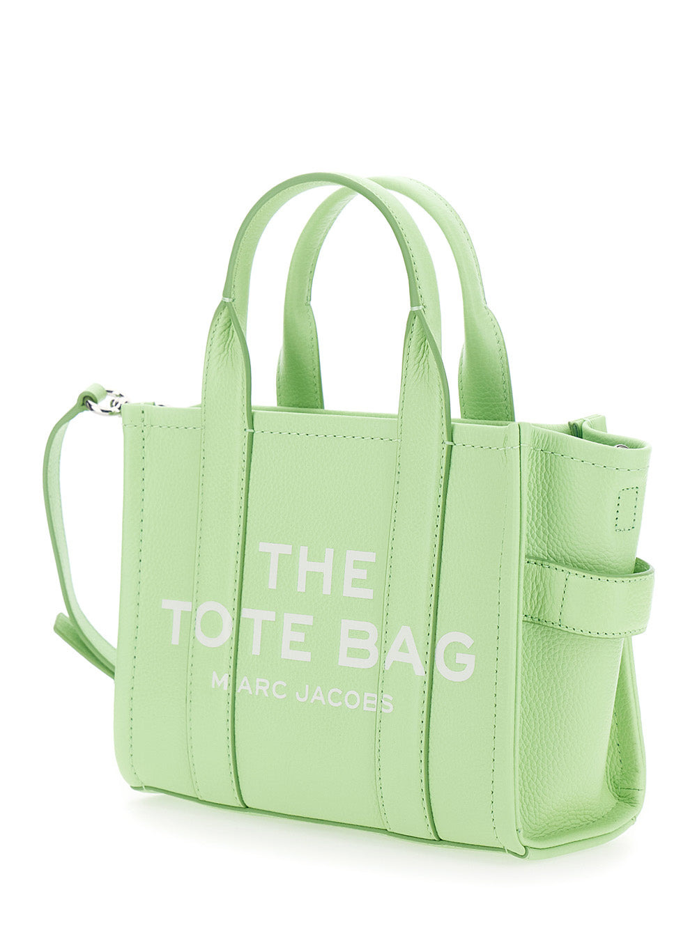 Marc Jacobs Women 'The Small Tote' Green Handbag With Logo In Grained Leather Woman - 2