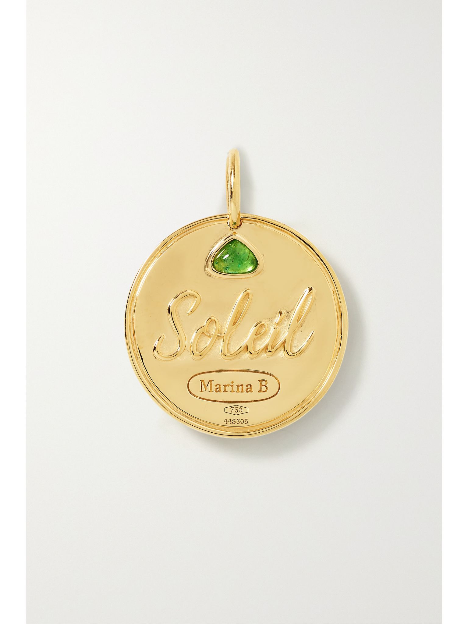 Soleil 18-karat gold emerald pendant Gold - 2