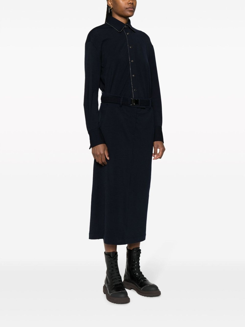 Monili chain-embellished shirt dress 3