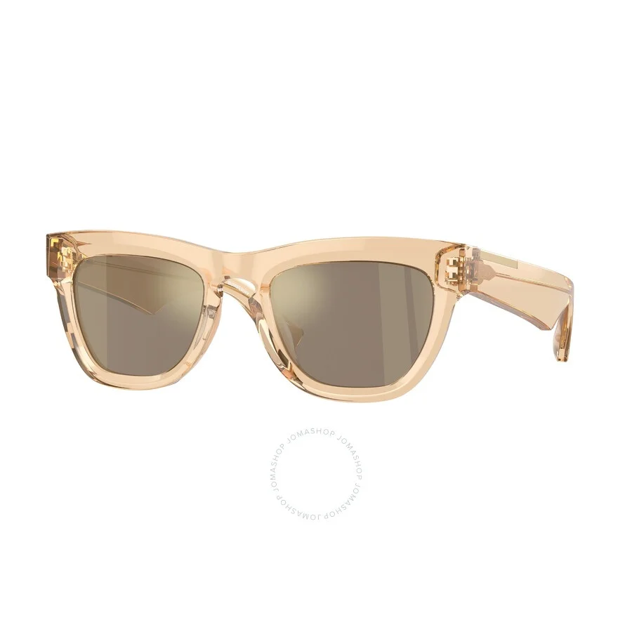 Burberry Light Brown Mirror Gold Square Ladies Sunglasses BE4424 40635A 52 - 1
