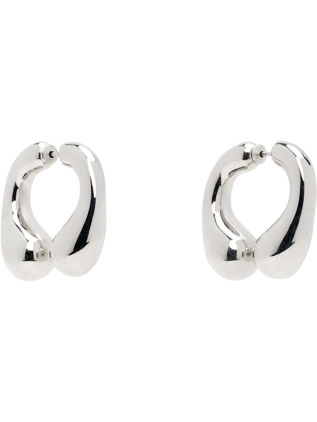 Silver P Helix Earrings - 2