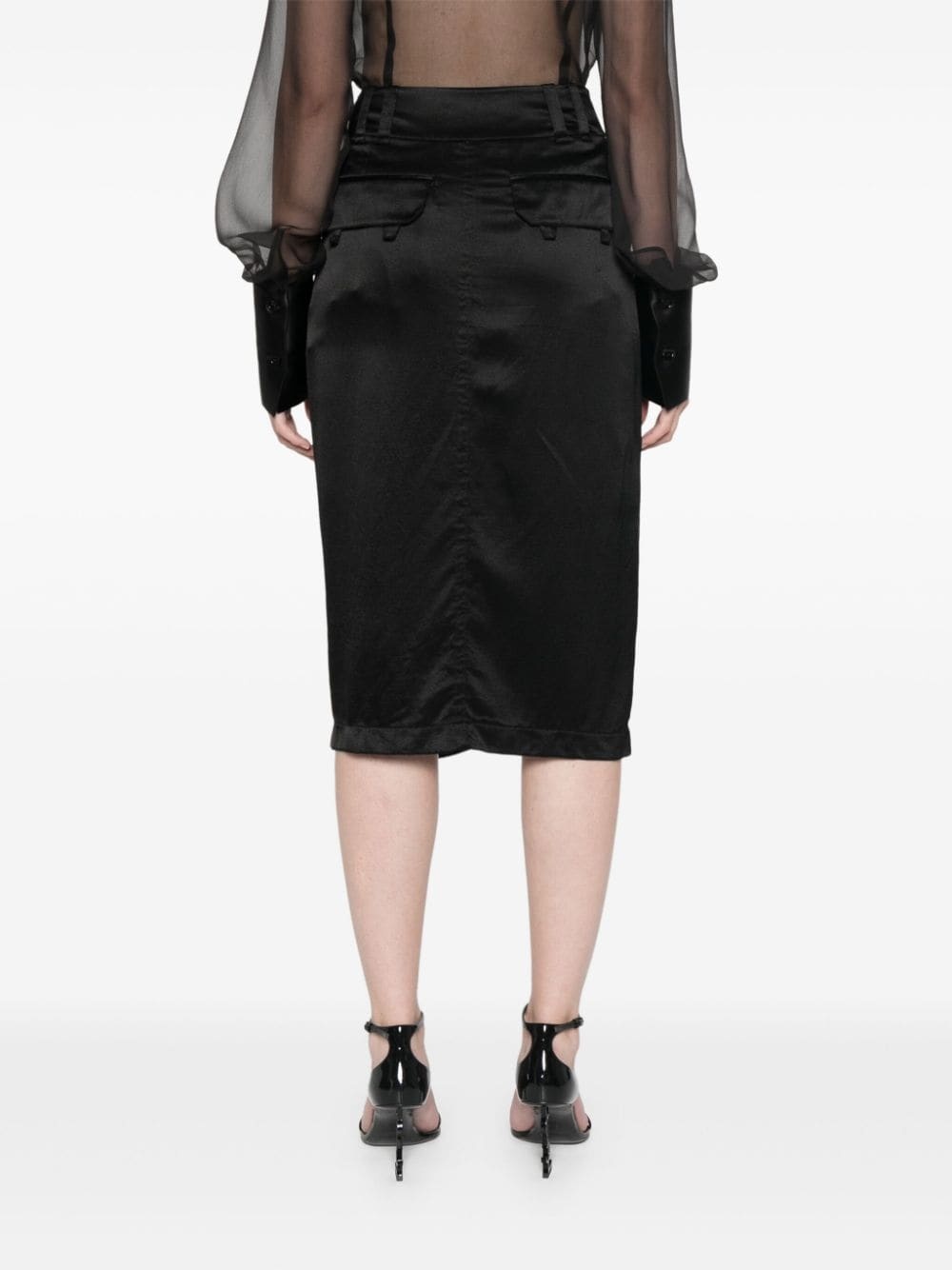 silk midi skirt - 4