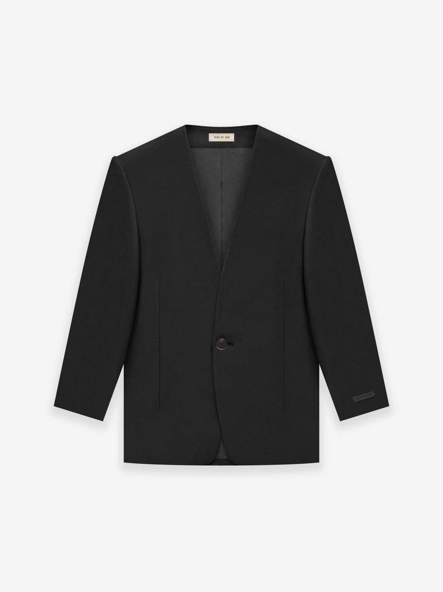 Wool Lapelless Jacket - 1
