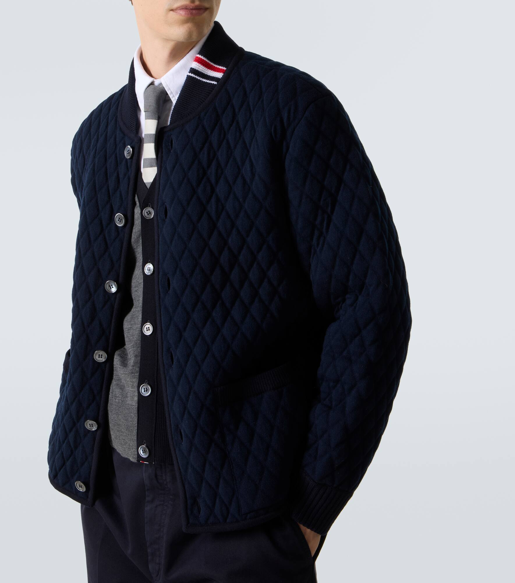 Quilted wool-blend jacket - 6