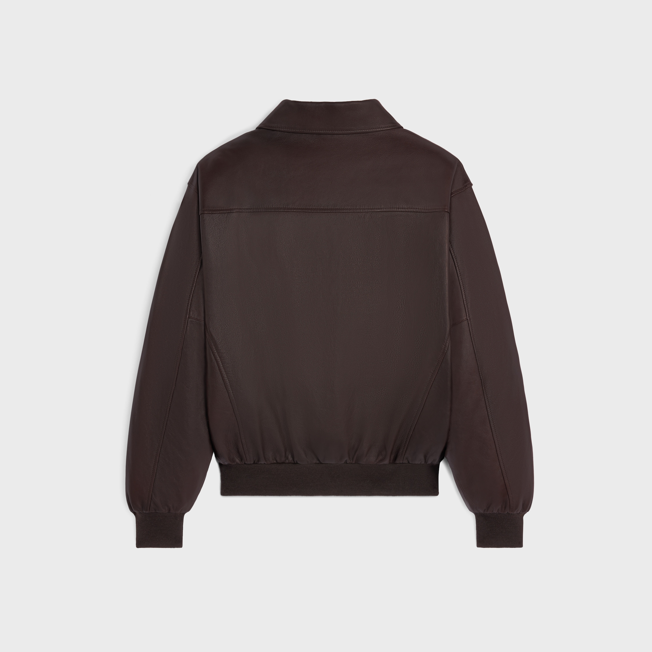 loose aviator blouson jacket in soft lambskin - 2