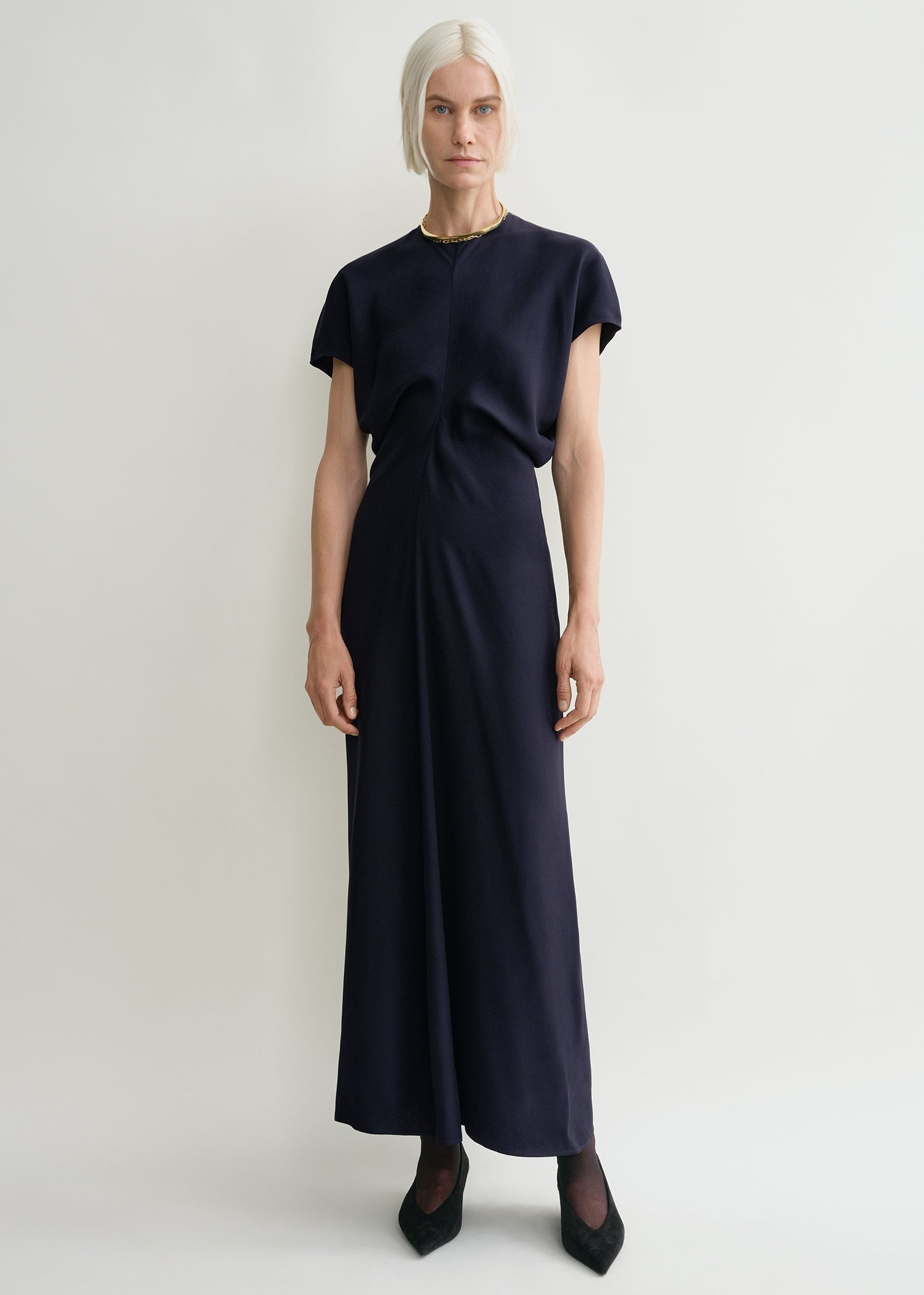 Slouch waist dress navy - 3