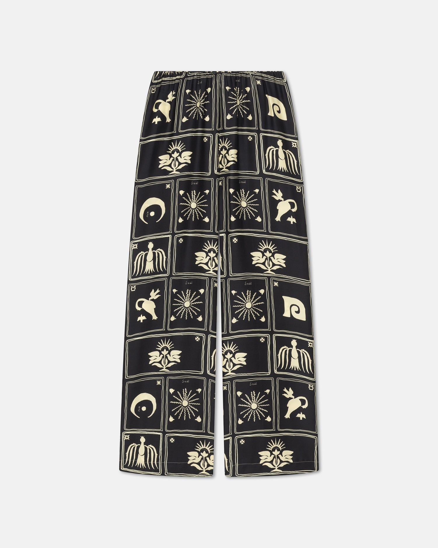 Printed Silk-Twill Pants - 1