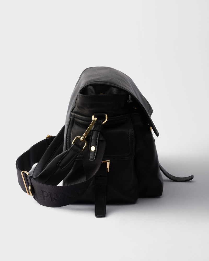 Prada Explore large nappa leather shoulder bag with flap 6