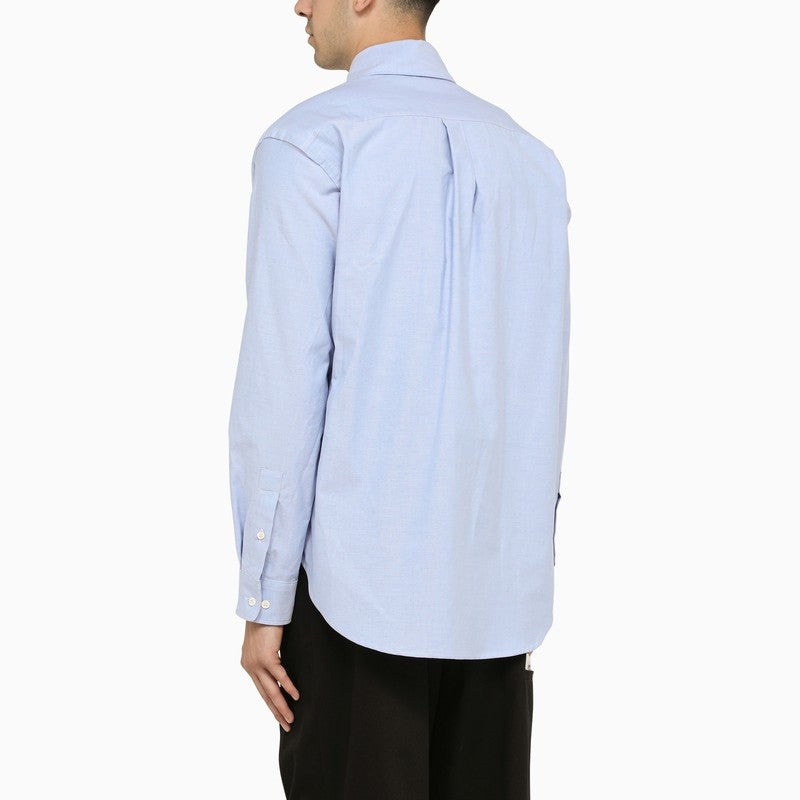 Palm Angels Blue Cotton Button-Down Shirt - 3